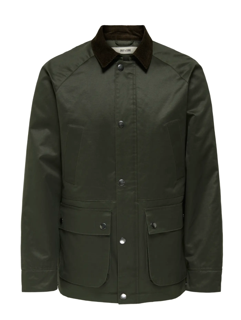 Only & Sons Onsbob Waxed Jacket Khaki