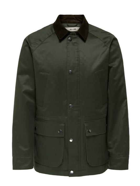 Only & Sons Onsbob Waxed Jacket Khaki