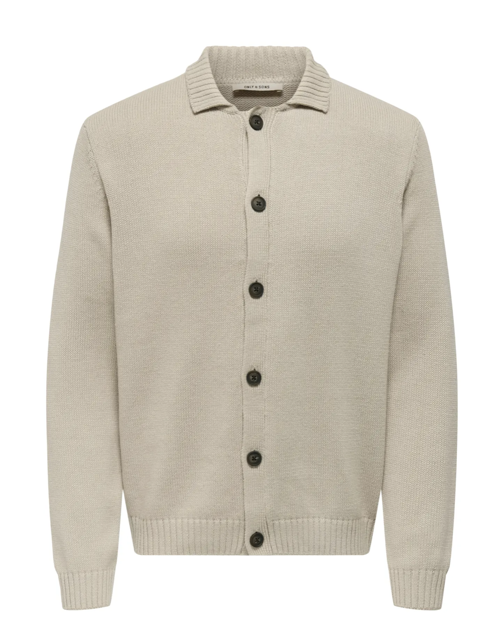 Only & Sons Onsjacob Reg Long sleeve Knitted Cardigan Beige