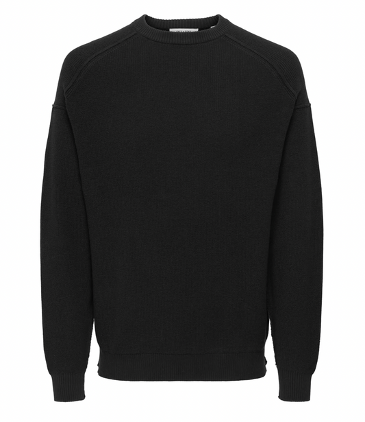 Only & Sons Onsjack Relax Longsleeve Knitted Crew Black