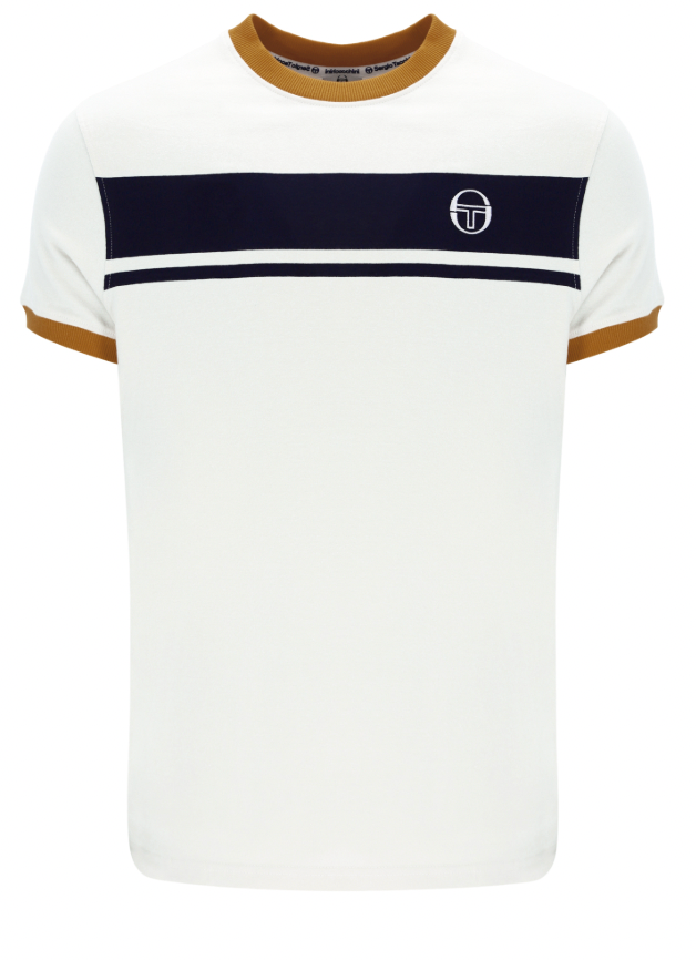 Sergio Tacchini Masters T-Shirt Gardenia/Maritime Blue/Pumpkin Spice