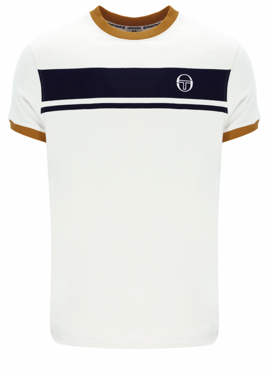 Sergio Tacchini Masters T-Shirt Gardenia/Maritime Blue/Pumpkin Spice