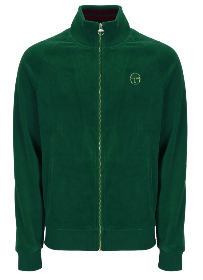 Sergio Tacchini Court Velour Track Top Eden/Rhubarb