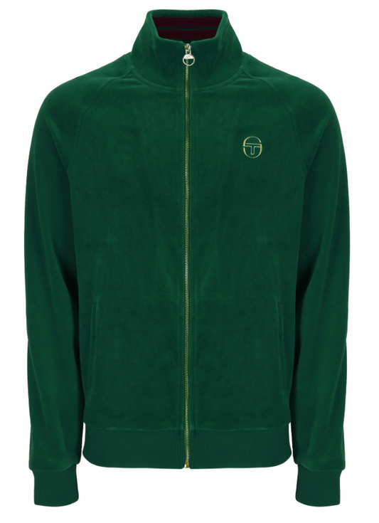 Sergio Tacchini Court Velour Track Top Eden/Rhubarb