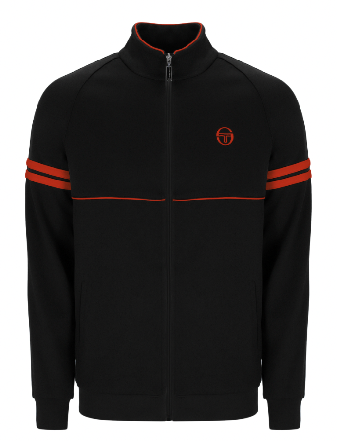 Sergio Tacchini Orion Track Top Black/Tangerine Tango