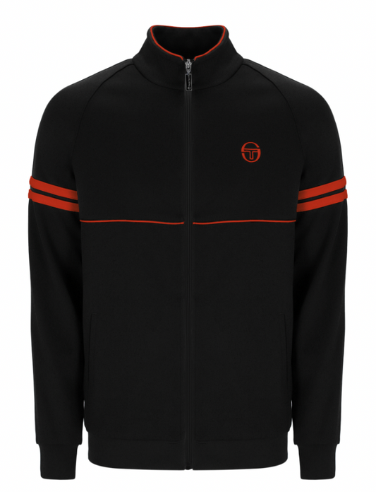 Sergio Tacchini Orion Track Top Black/Tangerine Tango