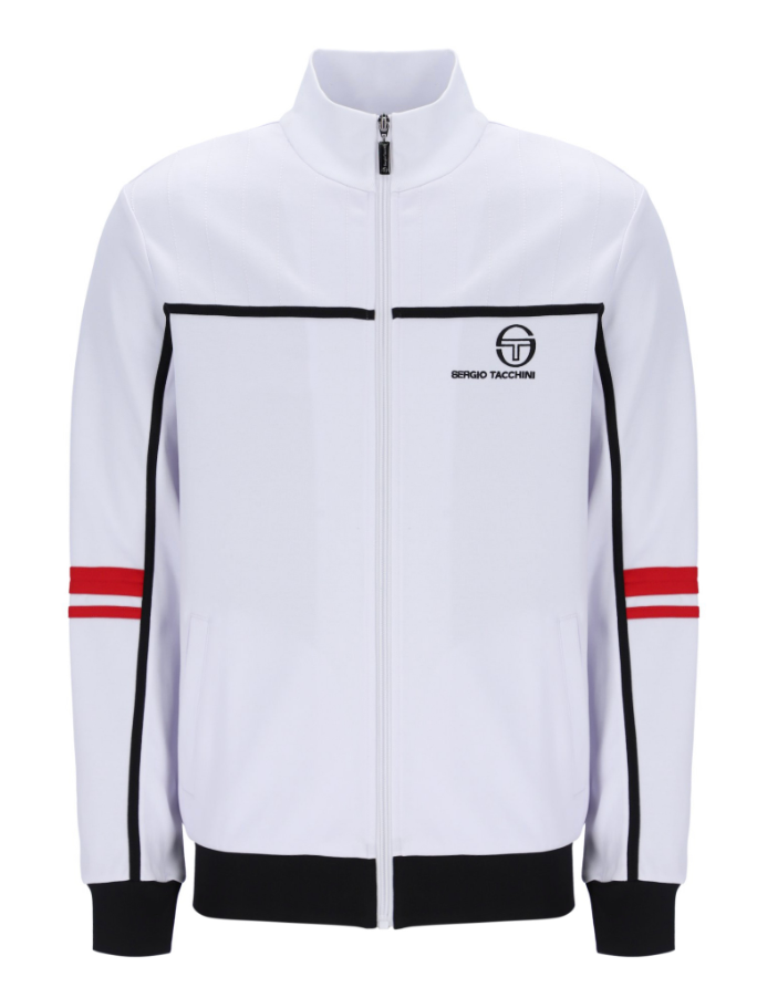 Sergio Tacchini Frankie Track Top White/Black/Adrenaline Rush
