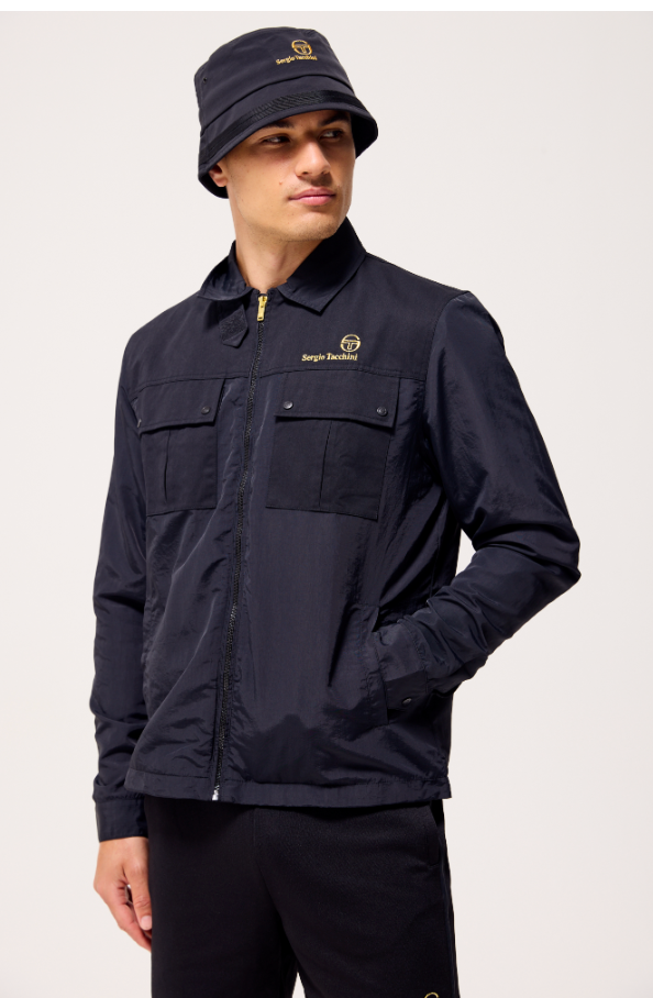 Sergio Tacchini Nuno Overshirt Black - RD1 Clothing