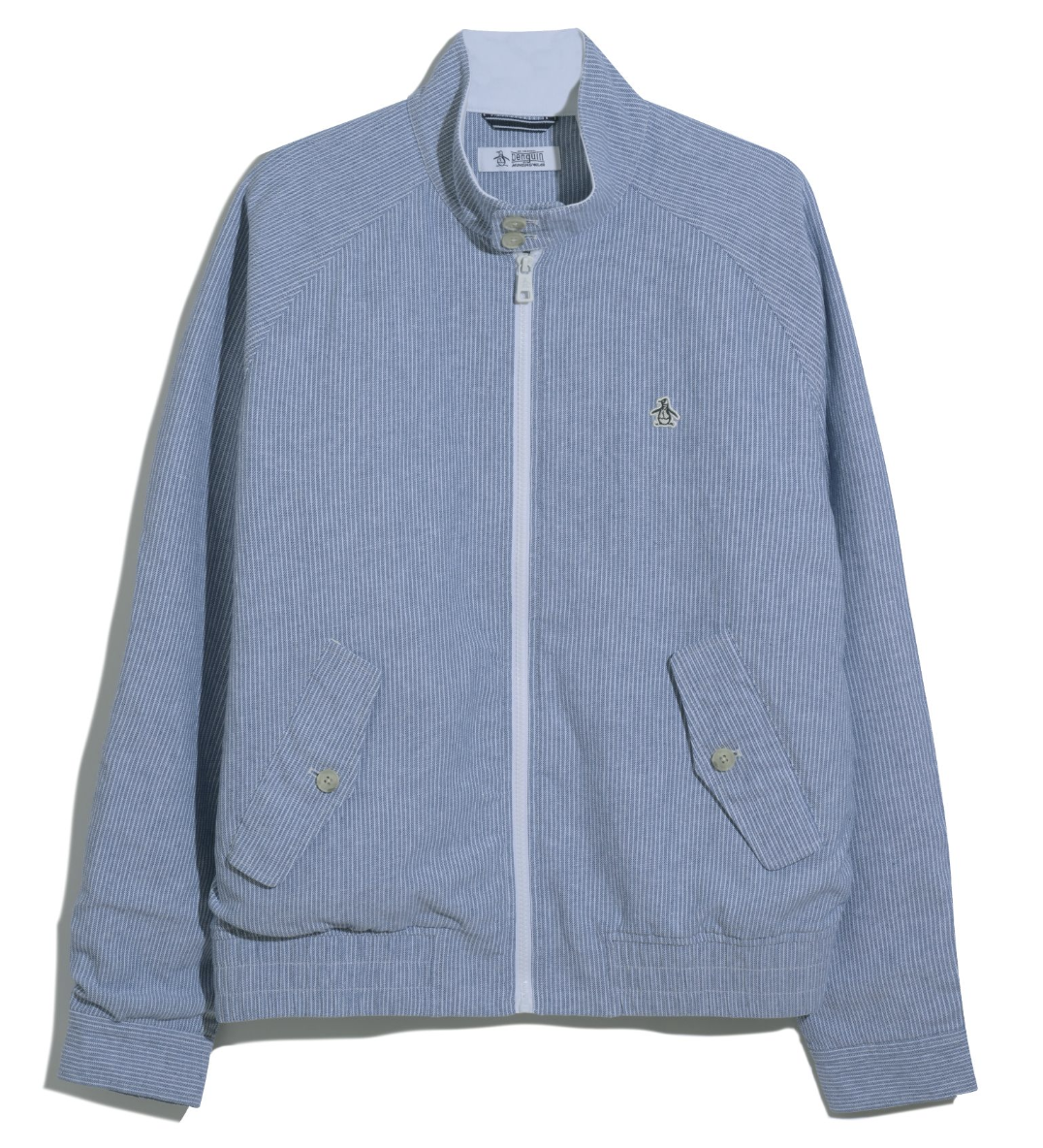 Original Penguin Herringbone Stripe Harrington Jacket Sargasso Sea - RD1 Clothing