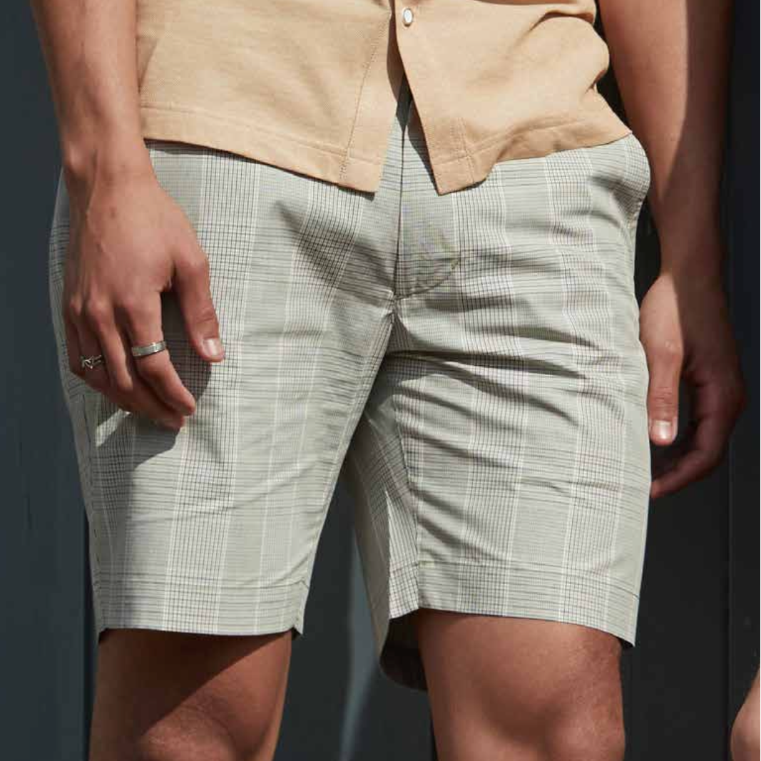 Gabicci Vintage Murphy Check Shorts Mint - RD1 Clothing