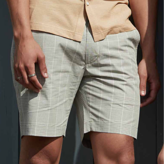 Gabicci Vintage Murphy Check Shorts Mint - RD1 Clothing