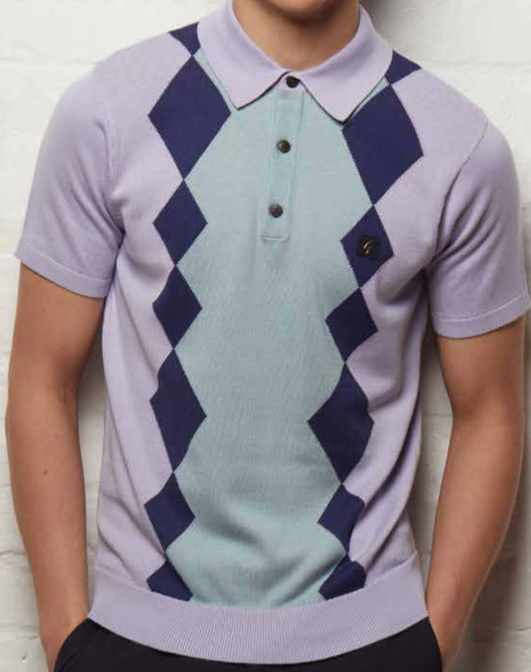 Gabicci Vintage Bond Knitted Polo Heather - RD1 Clothing