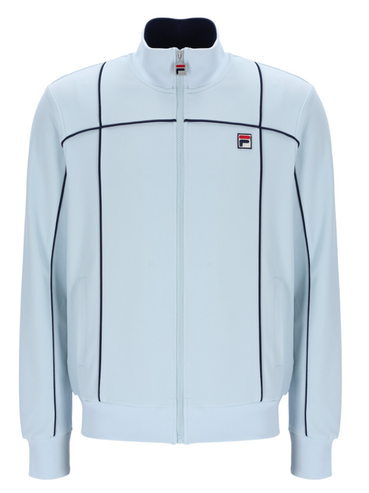 Fila Vintage Armando Track Top in Skyway and Navy with color-block design, featuring a zip-up front and sporty style.