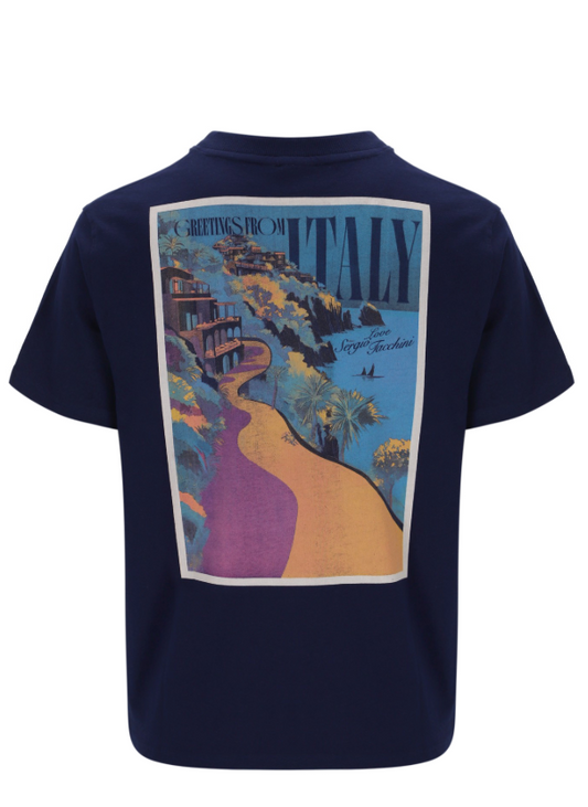 Sergio Tacchini Vacanza Graphic T-Shirt Navy