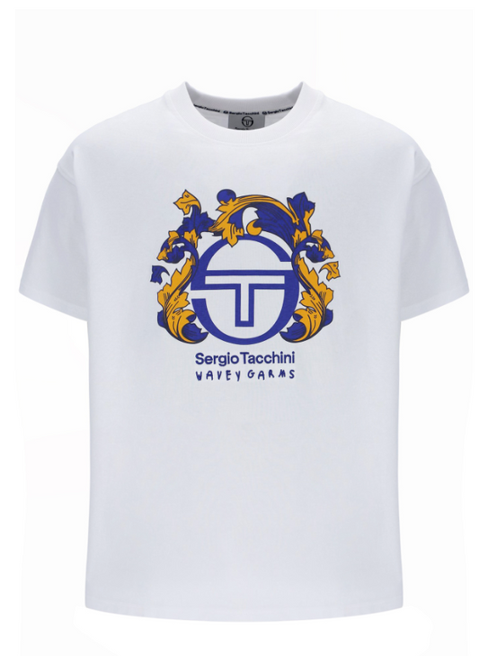 Sergio Tacchini x Wavey Garms Rush Ibiza T-Shirt White