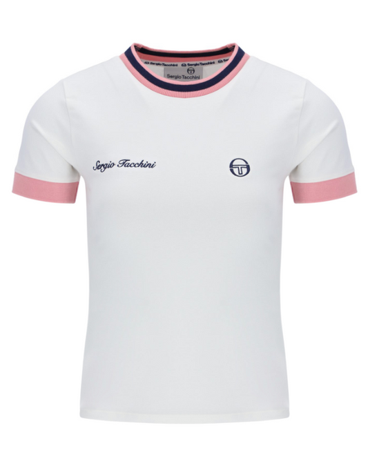 Sergio Tacchini Womens Adella Ringer T-Shirt Quartz Pinkk/Gardenia