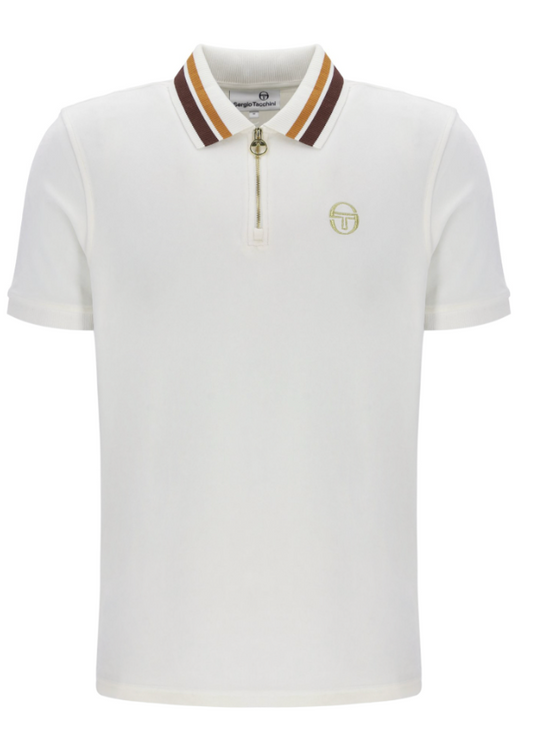 Sergio Tacchini Mahony Velour Polo Gardenia/Gold