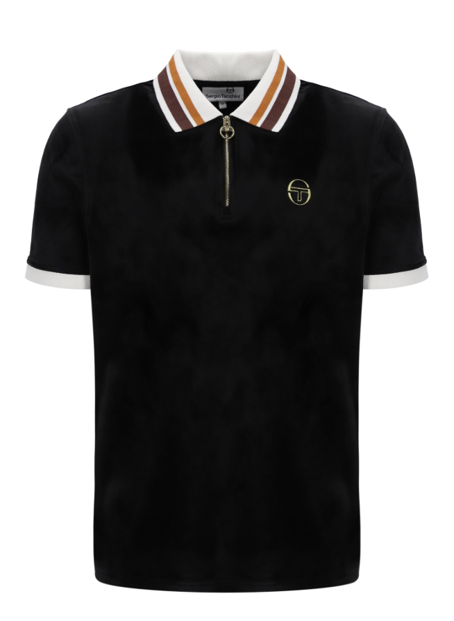 Sergio Tacchini Mahony Velour Polo Black/Gold
