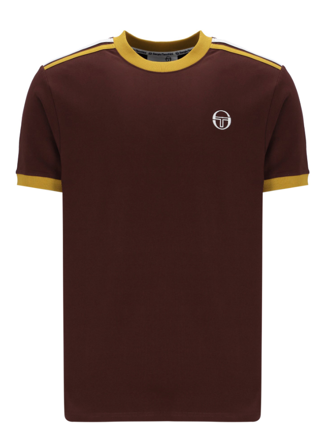 Sergio Tacchini Tristie T-Shirt Bitter Chocolate/Arrowwood/Gardenia