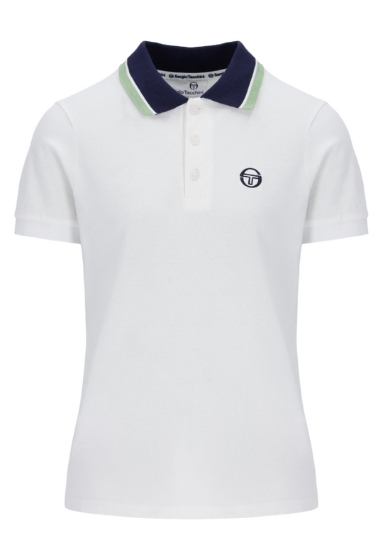 Sergio Tacchini Carina Womens Polo Shirt White/Navy
