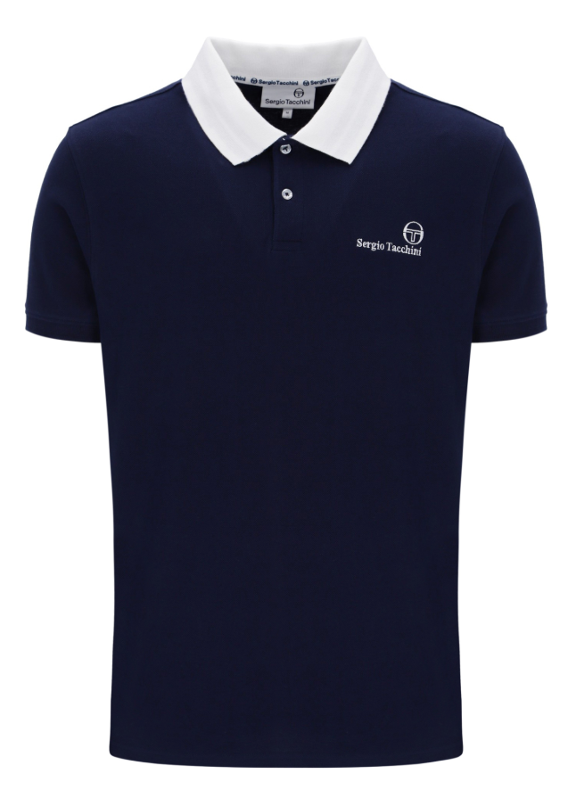 Sergio Tacchini Bondi Polo Shirt in Navy/White