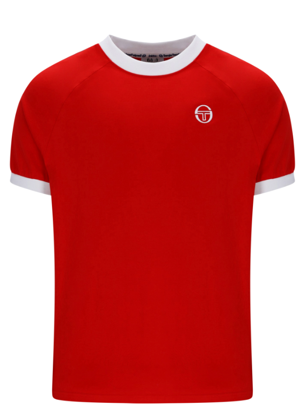 Sergio Tacchini Pino Ringer T-shirt Adrenaline Rush/White