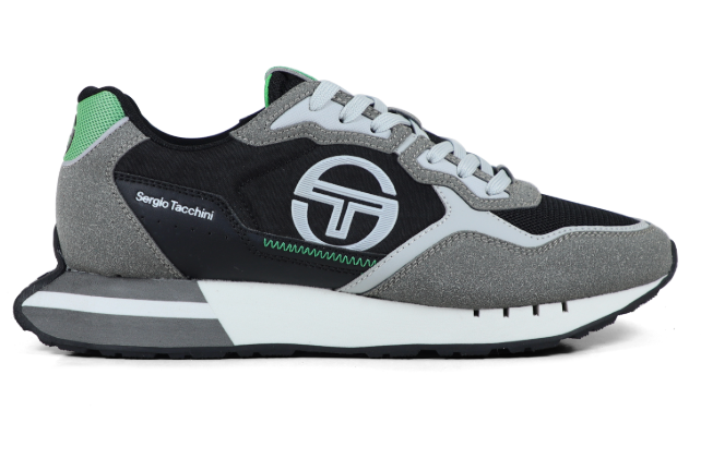 Sergio Tacchini Udine Trainers Black Turbulence/Vibrant Green