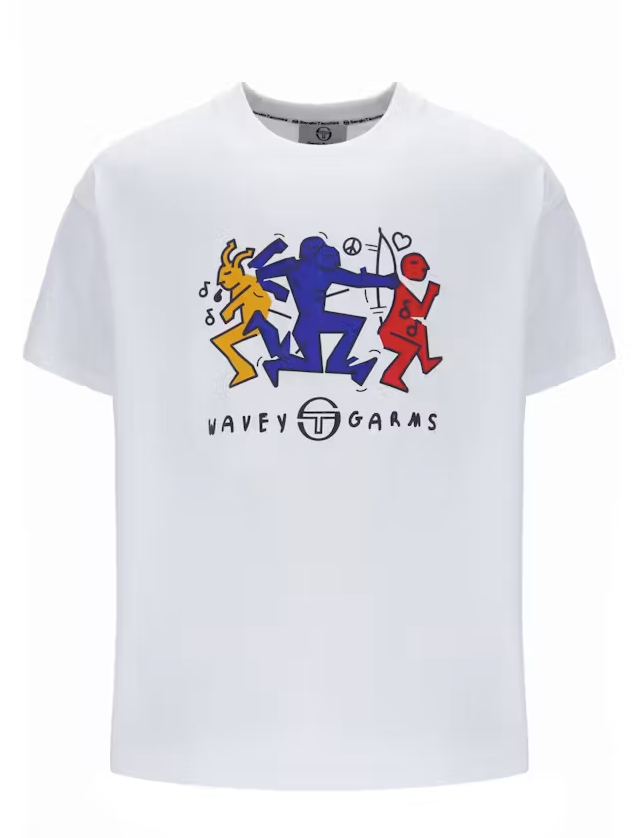 Sergio Tacchini x Wavey Garms Tempo Rave T-shirt White