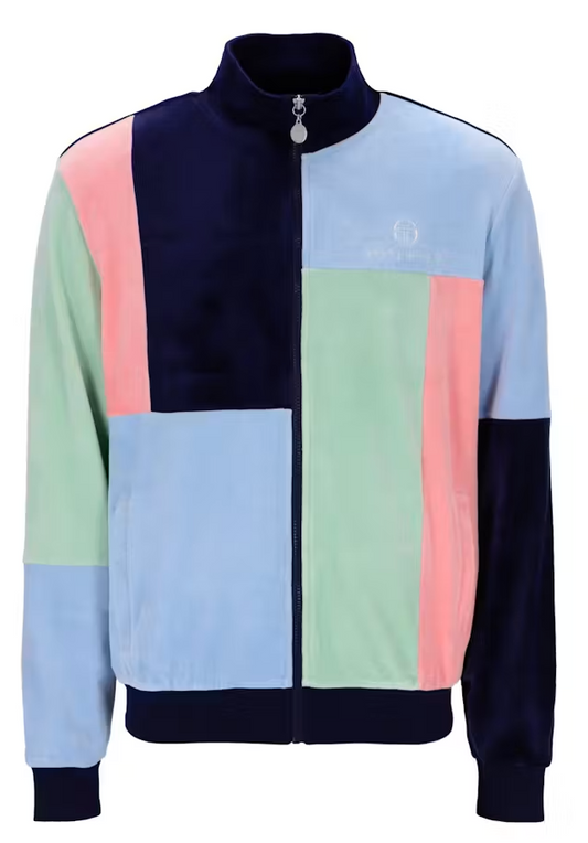 Sergio Tacchini x Wavey Garms Velour Haze Track Top Navy/Harbour Blue