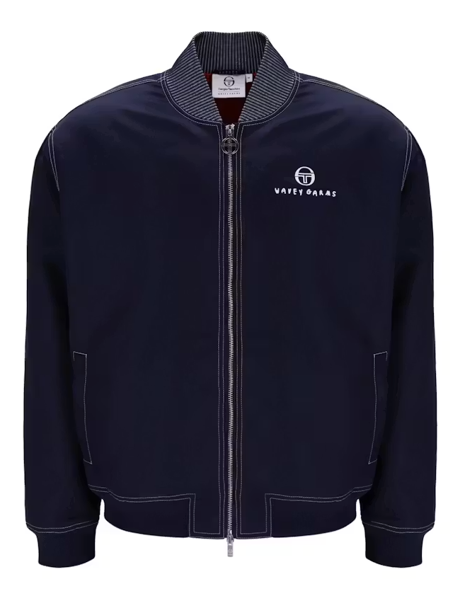 Sergio Tacchini x Wavey Garms Vega Bomber Jacket Navy