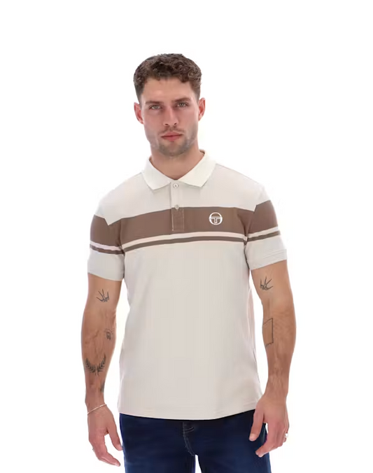 Sergio Tacchini Young Line Polo Shirt Peyote/Shitake/Gardenia