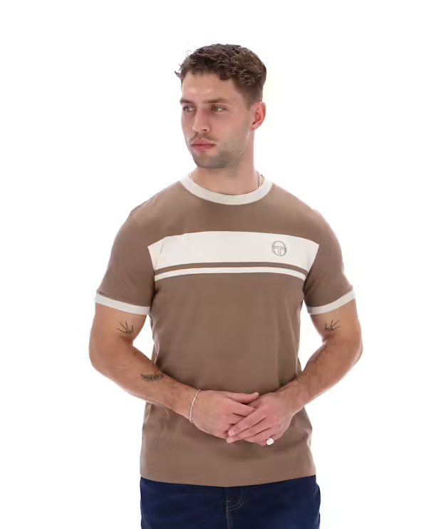 Sergio Tacchini Masters T-Shirt Shitake/Gardenia