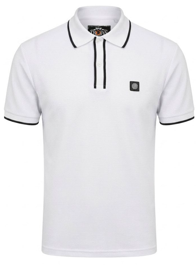 Trojan Mono Ottoman Rib Polo White