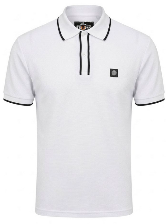 Trojan Mono Ottoman Rib Polo White