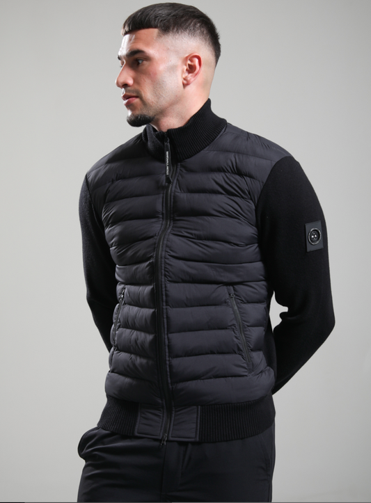 Marshall Artist Aldgate Hybrid Knit Jacket Black