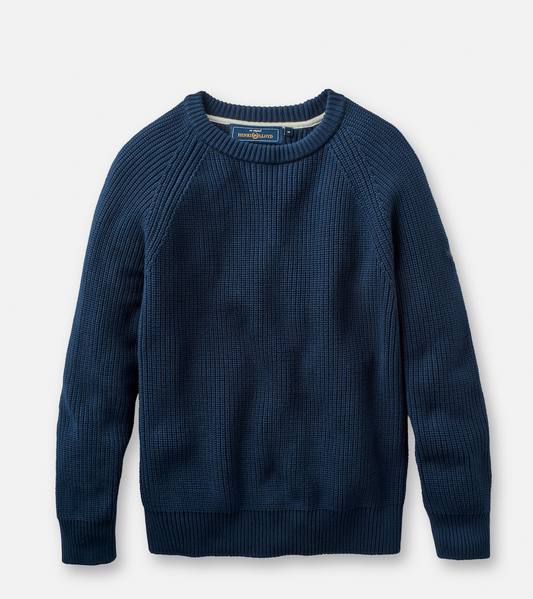 Henri Lloyd Golant Ribbed Crew In Navy Blue