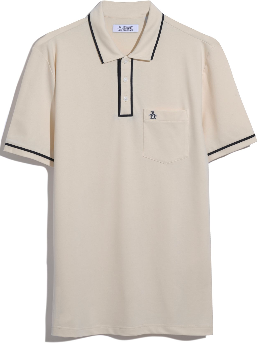 Original Penguin Earl Pique Short Sleeve Polo Shirt In Birch - RD1 Clothing