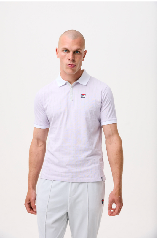 Fila Vintage BB1 Polo Shirt Misty Lilac/White/Dawn Blue