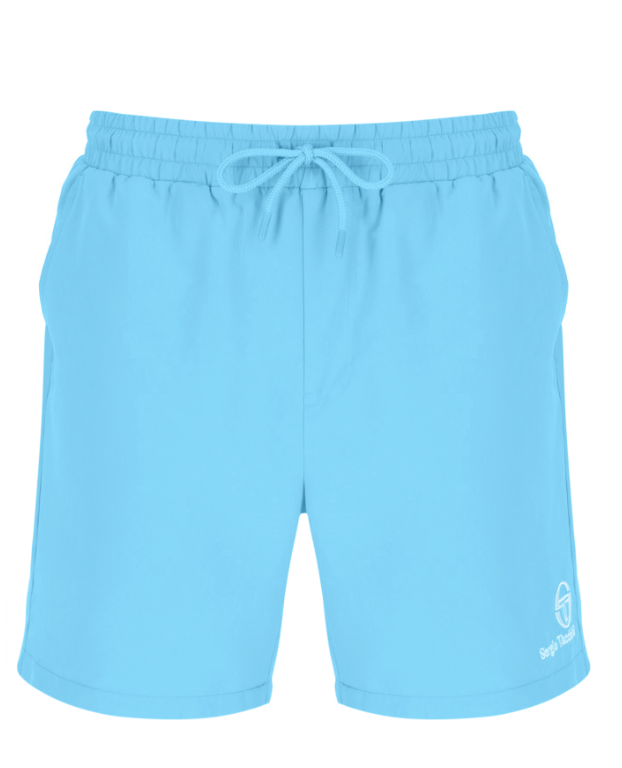 Sergio Tacchini Cordosa swim shorts in Baltic Sea color, featuring lightweight fabric and elastic waistband, suitable for beach or pool.