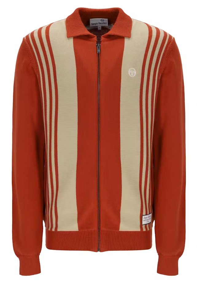 Sergio Tacchini Cipri Knitted Cardigan in Rooibos Tea/Mojave