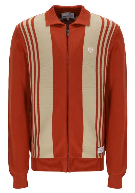 Sergio Tacchini Cipri Knitted Cardigan in Rooibos Tea/Mojave