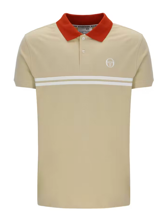 Sergio Tacchini Supermac Polo in Rooibos Tea/Mojave Desert/Gardenia