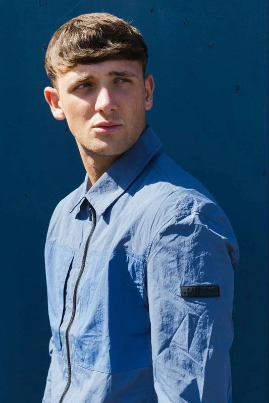 Terrace Cult Brasco Overshirt Steel Blue - RD1 Clothing