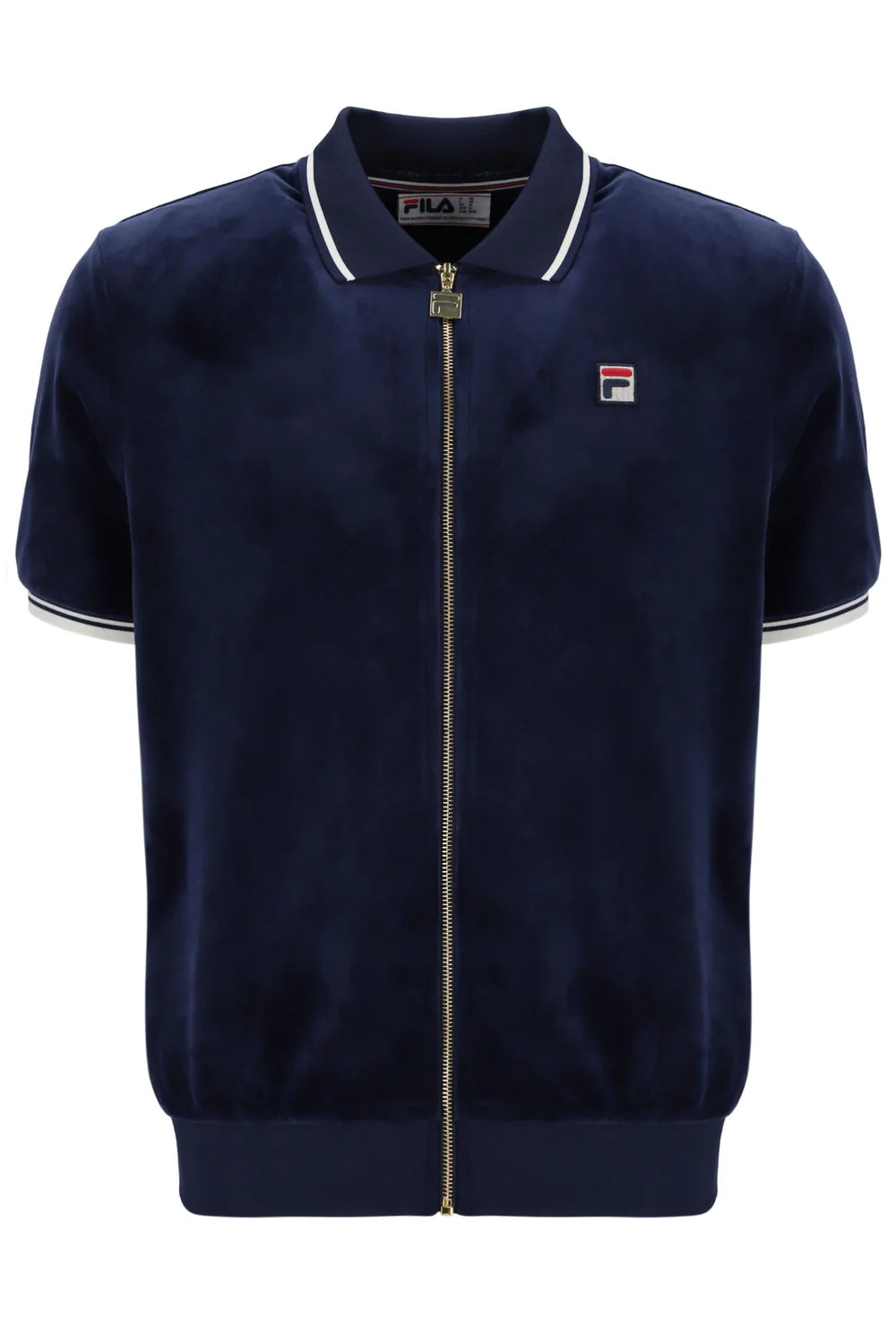 Fila Terry Velour Polo in Navy