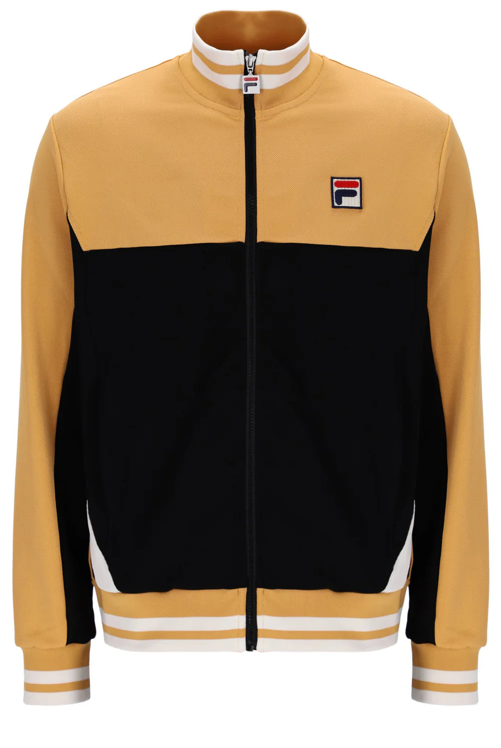 Fila Vintage Tiebreaker Funnel Neck Tracktop Oak Buff/Black/Gardenia