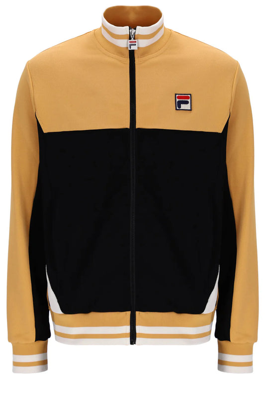 Fila Vintage Tiebreaker Funnel Neck Tracktop Oak Buff/Black/Gardenia