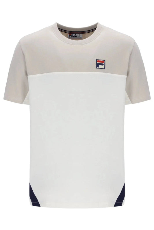 Fila Tiebreaker Colour Block T-Shirt Cream - RD1 Clothing