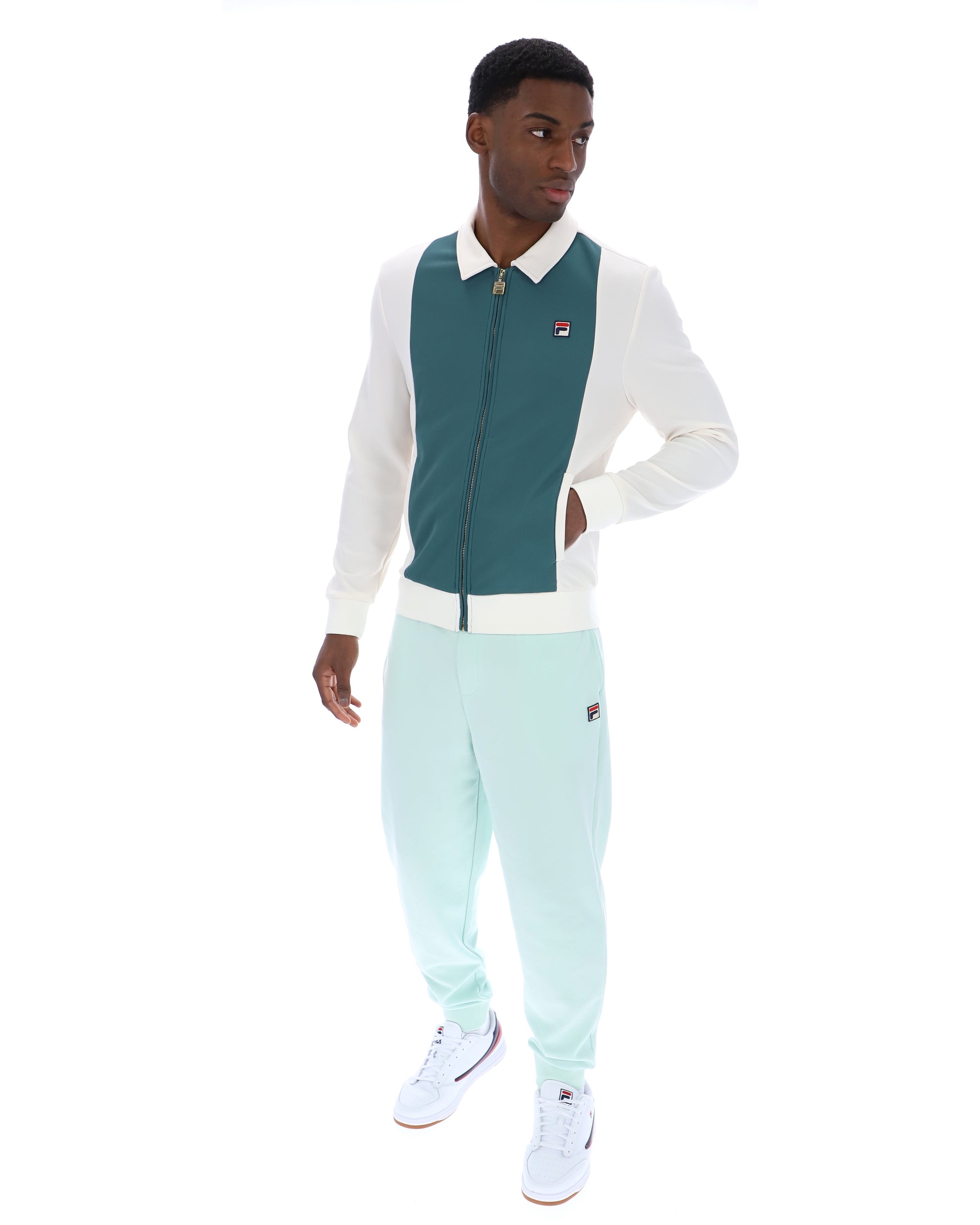 Fila Vintage Tommaso Track Top Gardenia/Mediterranea - RD1 Clothing