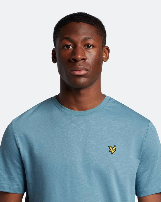 Lyle & Scott Slub T-Shirt In Slate Blue - RD1 Clothing
