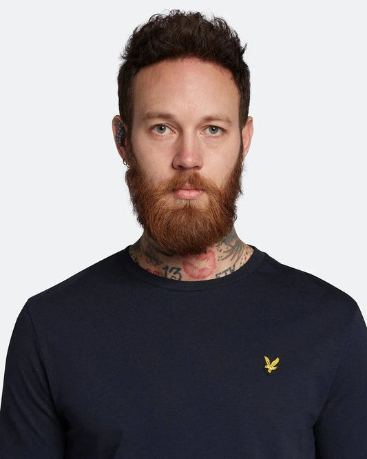 Lyle & Scott Slub T-Shirt In Dark Navy - RD1 Clothing